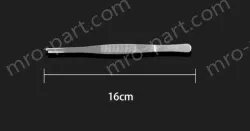 Stainless steel tweezers Straight round toe (thick) 16cm