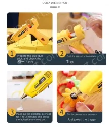60W Extreme Glue Gun + 10 Glue Sticks
