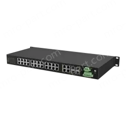 4 Ports Gigabit Combo + 24 Ports 10/100M T(x) Rack-mount Unmanaged Industrial Ethernet Switch