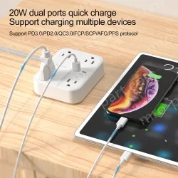 20W PD 4AC Outlets Power Strip