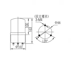 Small warning lightsLTE-1101 DC12V Red