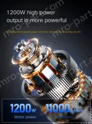 Slotted 1200W rear switch stone cutting and grinding