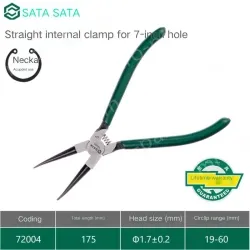 7 inch straight inner circlip pliers 72004