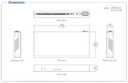 UOTEK 10/100M TCP/IP to 16 Ports RS-485/422 Serial Device Server