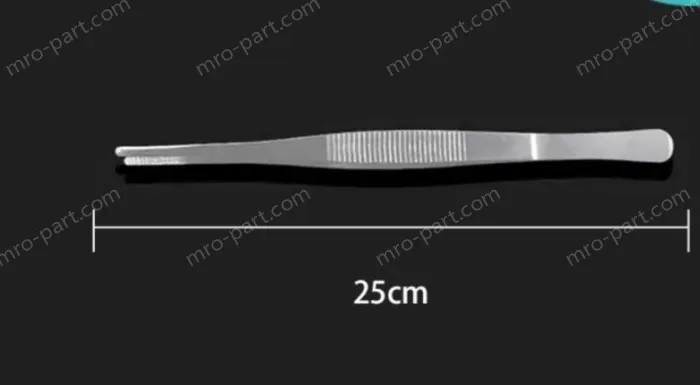 Stainless steel tweezers Straight round head (thick) 25cm