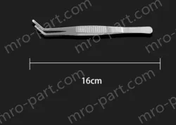 Stainless steel tweezers Curved round head (thick) 16cm