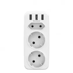 Germany France extension usb wall socket