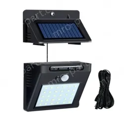 Detachable solar LED wall lamp with remote control