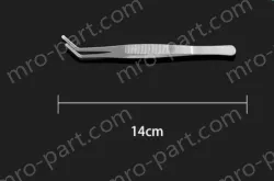 Stainless steel tweezers Curved round head (thick) 14cm