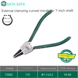 7-inch curved external circlip pliers 72002