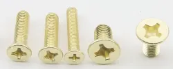 Golden Flat Head Screws M3*25