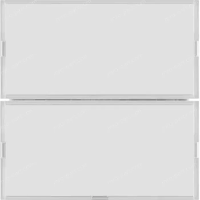 Push-button 2gang, RGB LED, int. temp. sensor, KNX - S.1/B.3/B.7, f. p.white