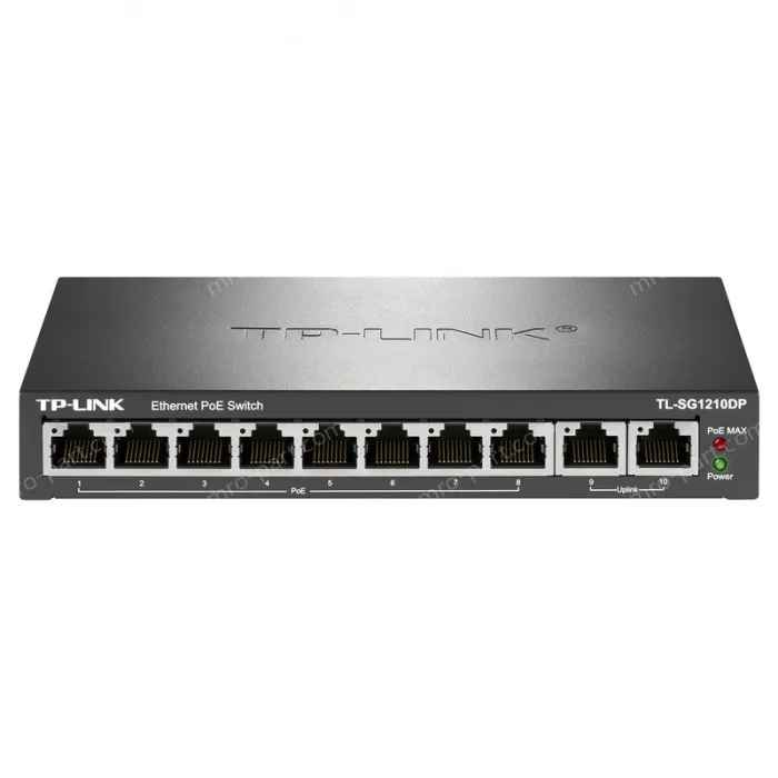 10 port Full Gigabit Ethernet PoE switch/8GE (PoE) + 2GE