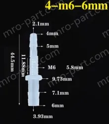 4-M6-6-Feed-through plastic connectors