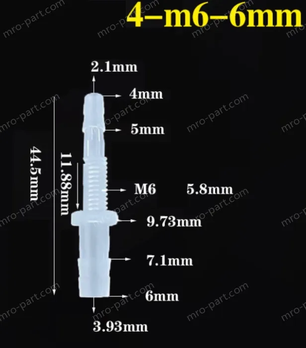 4-M6-6-Feed-through plastic connectors
