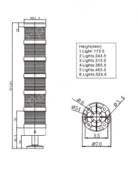 kernal Combined warning lights NLT-90(5F)