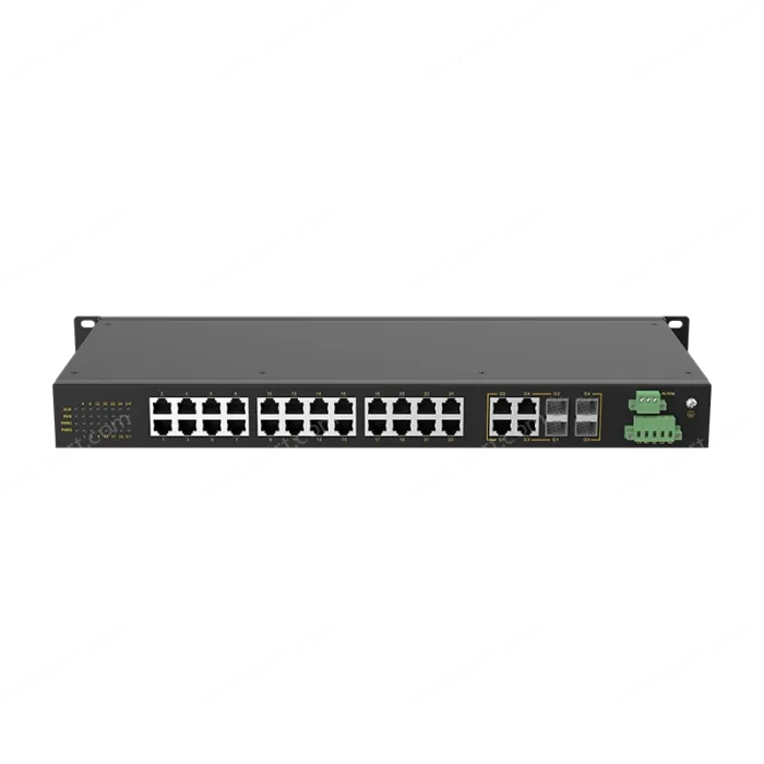 4 Ports Gigabit Combo + 24 Ports 10/100M T(x) Rack-mount Unmanaged Industrial Ethernet Switch