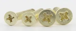 Golden Flat Head Screws M4*155