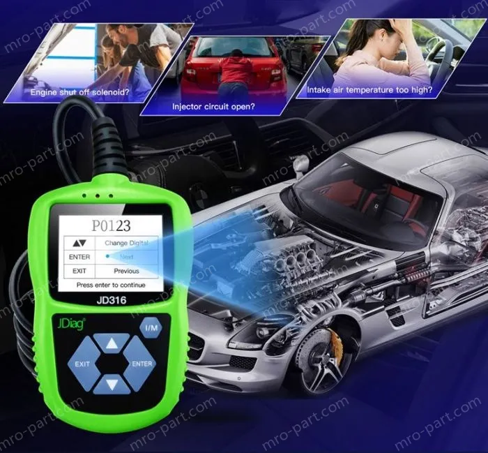JDiag JD316 Portable Color Screen Code Reader Automotive Fault Diagnosis Instrument