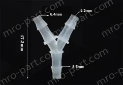 6.4mmY-shaped tee