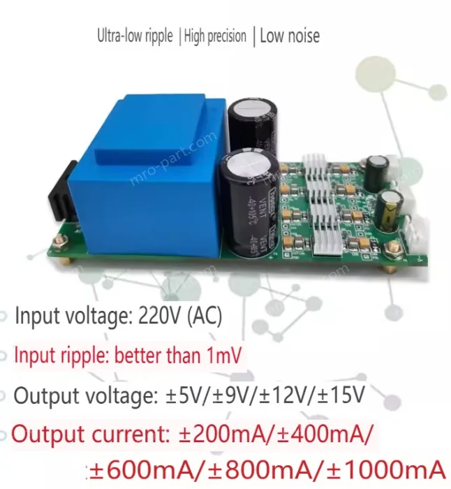 ACDC linear power supply 220V to positive and negative voltage ±5V ±800MA Engineering Edition