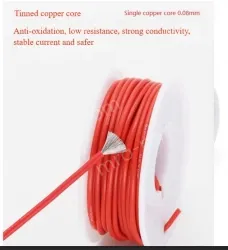 Silicone high temperature cable 30AWG Black