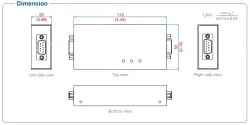 UOTEK Industrial RS-232 to RS-485/422 Converter with Isolation